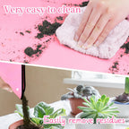 SupKing Repotting Mat for Indoor Plant Transplanting 29.5"x 29.5" Pink Garden Mat for Plant Lovers Oxford Fabric Portable Potting Tray for Gardening Mess Control