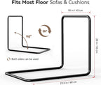 WOWMAX Floor Sofa Support Frame, Freestanding Back Support for Floor Cushions, No Wall Needed, Easy Assembly, Fits Most Floor Sofas (Sofa Not Included)
