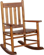 Golden Brown Slat Back Youth Rocking Chair
