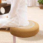 Deck Outdoor Rattan Stool - Coastal Living Outdoor Ottomans, Waterproof Porch Rattan Seat, Patio Ottoman Chair | Poolside Waterproof Floor Cushion Tatami Ottoman for Home, Garden, Deck, Porch, Balcony