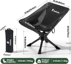 Portable Camping Chairs for Adults, Comfy Folding Camp Chair | 3.5 lbs Lightweight, 10 Seconds Quick Setup, Side Pocket, Storage Bag Easy to Carry for Outdoor Sporting, Holds up to 330 lbs