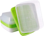 8 Pack Seed Sprouter Tray, BPA Free, Big Capacity Seed Germination Tray, Healthy Wheatgrass Seeds Grower with Lid for Growing, Bean Sprouts, Cat Grass, Wheat Grass, Mung Beans
