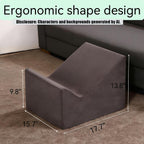 Version that Modern Pouf Ottoman,Relax Stool,Floor Poufs for Couch | Foot Rest for Under Desk at Work.With Washable Cover.For Living Room,Bedroom,Patio,Perfect to Rest Your Feet (Dark Grey)