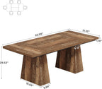 Tribesigns Dining Table for 4-6, 63-Inch Modern Kitchen Table with Sturdy Tapered Wood Leg, Rectangular Dinner Table with Large Tabletop for Dining Room, Kitchen, Living Room, Natural