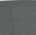 Modern Dark Gray Footstool with Breathable Fabric and Sturdy Plywood Frame, Compact Design for Living Room, Sofa or Recliner