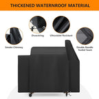 Grill Cover for Pit Boss Savannah Onyx Edition Pellet Grill,All-Weather Outdoor Heavy Duty 600D Waterproof Pitboss PB1500NX Smoker Cover for Pit Boss Savannah Onyx 1500 Pellet Grill,Black
