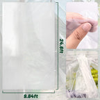 6 Mil Clear Greenhouse Plastic Sheeting,Transparent Plastic Film for Greenhouse, Resistant Polyethylene Film for Farm,Garden (9.8ftx24.6ft)…