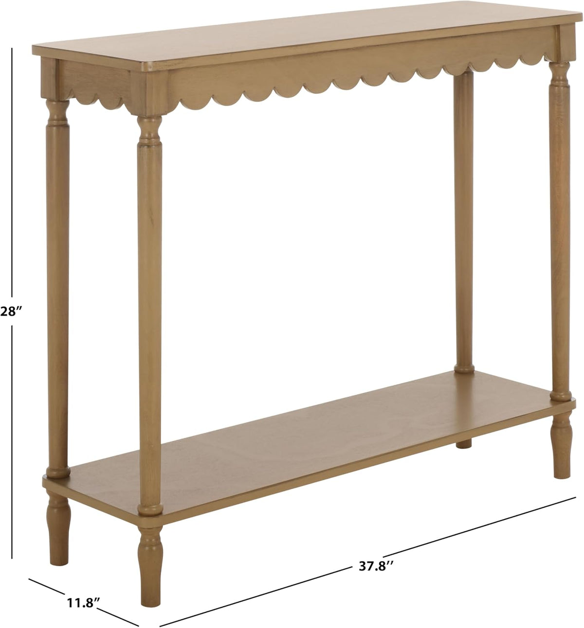 SAFAVIEH Home Collection Haven French Country Farmhouse Desert Brown Console Table for Entryway, Living Room, Foyer