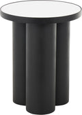 Deco 79 Metal Side End Accent Table End Table with White Marble Tabletop, Side Table 16" x 16" x 20", Black