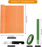 Crepe Paper Roll (9.8Inch x 8.2Ft/3Rolls), Heavy Papel Crepe Set Multi-Color, Crepe Paper for Birthday Wedding Party Decoration DIY Craft (Orange)