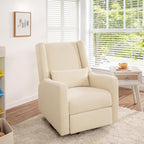 Naomi Home Tanya Luxury Motion Recliner Chair - Cream | Power motion recliner glider rocker with USB charging, swivel function and lumbar support for comfortable everyday use