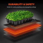 Spider Farmer Seedling Heat Mat 10"x20.75" with Built-in Temperature Controller Waterproof Plant Heating Pad for Indoor Seed Starting Germination Hydroponics