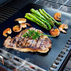 Grilling Accessories by Magnum Grill - 3 Piece BBQ Tools Set with 18" Grill Tongs for Cooking, BBQ Grill Mat and Extra Strong Magnetic Hook for Hanging on Barbeque - Heavy Duty Metal Tongs Grill Set