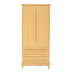 70" Tall Kitchen Pantry Cabinet, Wood Freestanding Storage Cupboard with 2 Cabinet Shelves, 6 Door Shelves and 3 Drawers, Multi-Purpose Storage Cabinet for Kitchen & Dining Room,Natural