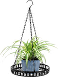 Metal Plant Hanger Indoor Outdoor, Plant Hanger for Indoor Outdoor Plants, Flower Pot Hanging Plant Holder, Hanging Plant Shelf, Black, 1pcs