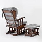 Comfort Deluxe Glider Chair and Ottoman Set (Silver)