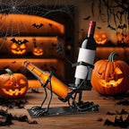 Steampunk Bar Decor for Wine, Whiskey, Beer & Soda - Funny Skeleton Beverage Display for Home Kitchen - Cool Halloween for Adults