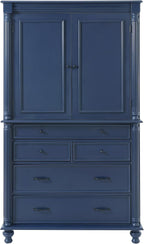 JIVOIT 77.3-inch Tall Large Kitchen Pantry with 6 Door Shelves, 2 Adjustable Shelves and 6 Drawers, 2 Doors, Modern Storage Cabinet Cupboard for Kitchen, Dining & Bathroom (Blue,53)