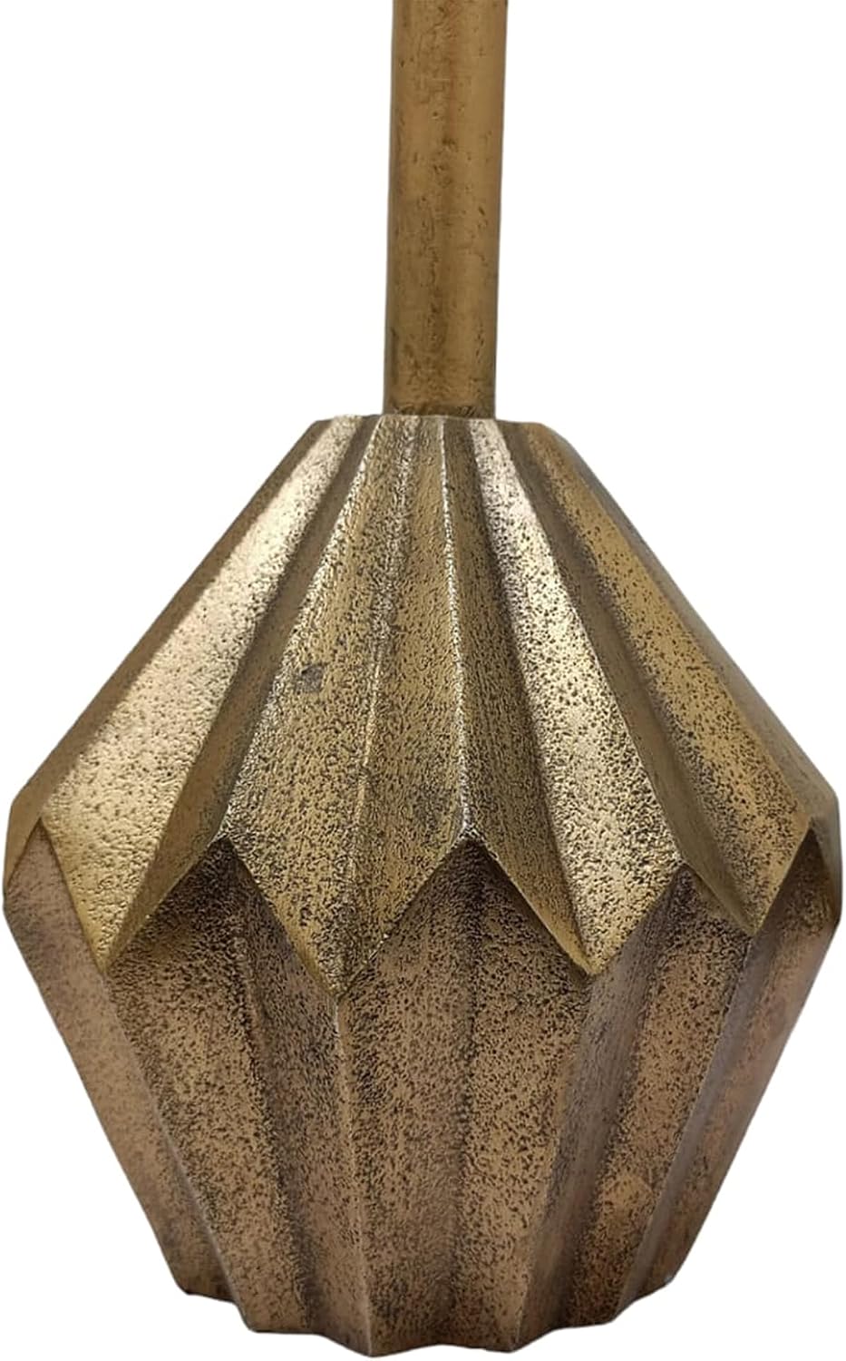 East at Main Bohemian Geometric Metal Martini Table, 10” Wide, Antique Brass – Slim Decorative Pedestal End Table for Display & Storage