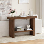 MAHANCRIS Console Table, 39.4'' Entryway Table for Hallway, Narrow Sofa Table Behind The Couch, Modern Foyer Tables for Entrance, Living Room, Corridor, Easy Assembly, Walnut CTZB16801