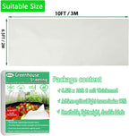 6.5FTx10FT Greenhouse Plastic Sheeting, 6 Mil Thick Clear Polyethylene Film, Waterproof Wind Frost Dust UV Resistant Green House Plastic Covering for Outdoor Plant, Garden, (6.5ft x 10ft)