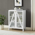 Maykoosh White Stackable Pantry Cabinet - Modern Kitchen Storage Organizer 60.5" W x 38" H