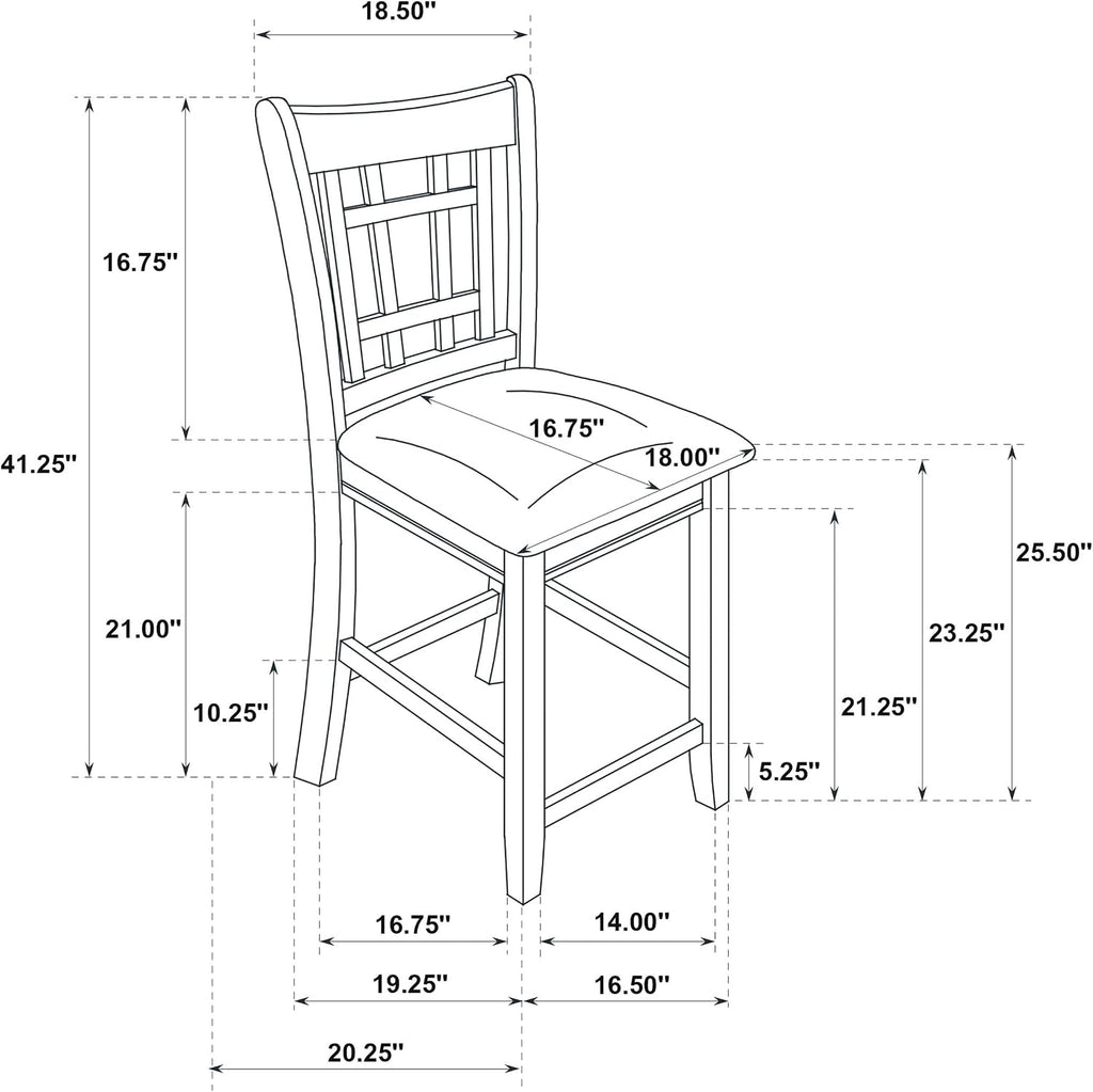 Coaster Home Furnishings - LAVON - Wood Upholstered Counter Height Chairs - Lattice Back, Padded Seats - Dining Room & Kitchen - Set of 2 - Linen & Light Oak - 106629
