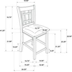 Coaster Home Furnishings - LAVON - Wood Upholstered Counter Height Chairs - Lattice Back, Padded Seats - Dining Room & Kitchen - Set of 2 - Linen & Light Oak - 106629