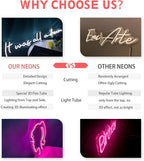 SELICOR Personalized Neon Signs Led Neon Signs Light for Bedroom Wedding Birthday Party Home Décor Custom Neon Sign Bar Store Logo Neon Sign(Optional 36" to 60")
