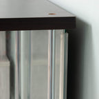 Fuji Boeki 96048 Collection Case, Figure Case, 3 Tiers, Width 16.7 x Depth 14.4 x Height 33.9 inches (42.5 x 36.5 x 86 cm), Brown, Tempered Glass, Rear Mirror,