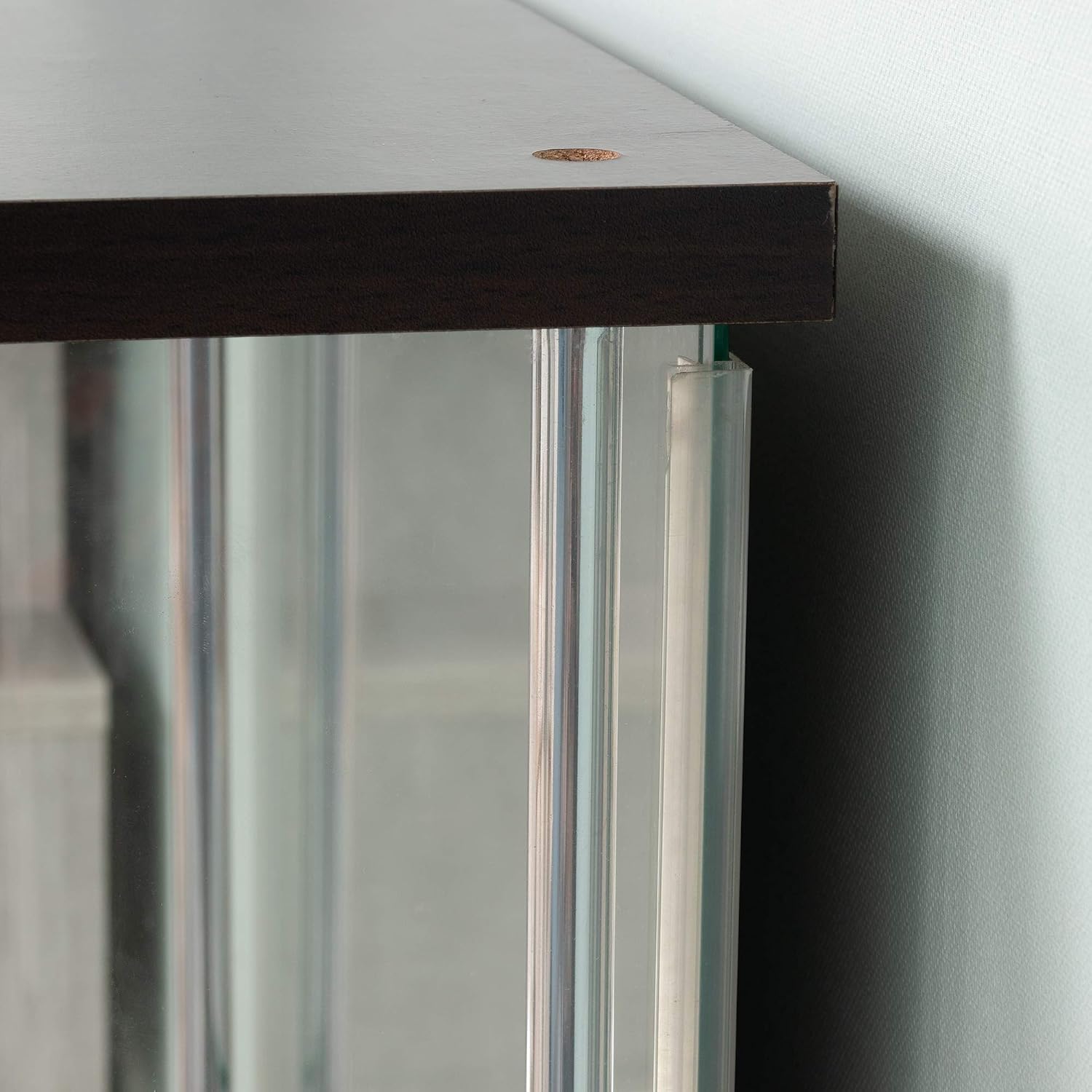 Fuji Boeki 96048 Collection Case, Figure Case, 3 Tiers, Width 16.7 x Depth 14.4 x Height 33.9 inches (42.5 x 36.5 x 86 cm), Brown, Tempered Glass, Rear Mirror,