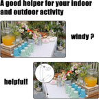 24 Pieces Transparent Clear Tablecloth Clips, Plastic Table Cloth Clips，Windproof Table Cover Holder Clamps，Table Cloth Holder for Christmas Home Wedding Party Indoor Outdoor Camping Picnic(24, Small)