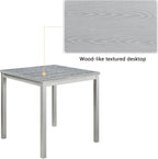 LUMISOL Wood Square Dining Table for 4, Farmhouse Counter Height Kitchen Table for Small Space, No Included Chairs, Silver Grey