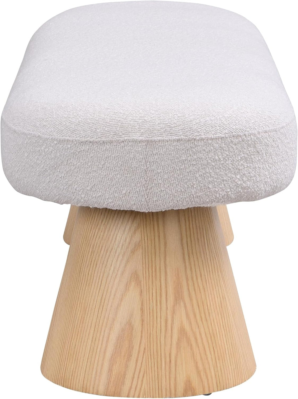 LUMISOL Upholstered End of Bed Bench, Dining Bench for Dining Room, Modern Stool Ottoman for Bedroom, Living Room, Dining Room, Entryway, Beige