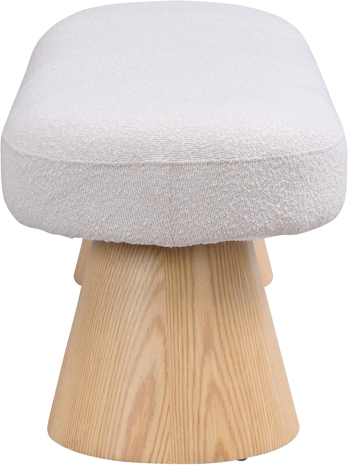 LUMISOL Upholstered End of Bed Bench, Dining Bench for Dining Room, Modern Stool Ottoman for Bedroom, Living Room, Dining Room, Entryway, Beige