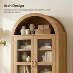 71" Tall Arched Kitchen Pantry, Modern Farmhouse Kitchens Storage Cabinets, Versatile Cupboard for Kitchen, Dining Room, Wood, 1 Pc