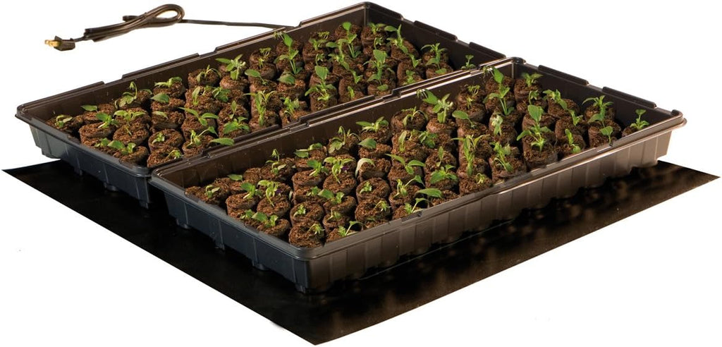Hydrofarm Jump Start MT10008,45 Watt UL Certified Seedling Seedling & Germination Heat Mat, 20"x20", Black