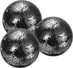 uxcell 4" Decorative Balls, 3 Pcs Mosaic Glass Balls, Decorative Table Sphere Orbs, Centerpiece Balls for Decorating Bowls Vase Tables Wedding Party, Black