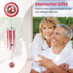Wind Chimes for Outside with Cardinal Wind Spinner, Unique Gifts for Mom Grandma Women Birthday Christmas, Memorial Wind Chimes for Loss of Loved One, Red Bird Windchimes Outdoor Decor