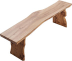Elm Wood Dining Bench Bedroom BenchesIn Footrest Stool Accent Bench for Entryway Dining Room Living Room Bedroom End of Bed Long 63IN