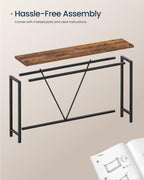 SONGMICS HOME Entryway Console Table, Behind Couch Table, for Living Room, Bedroom, Easy Assembly, Rustic Brown