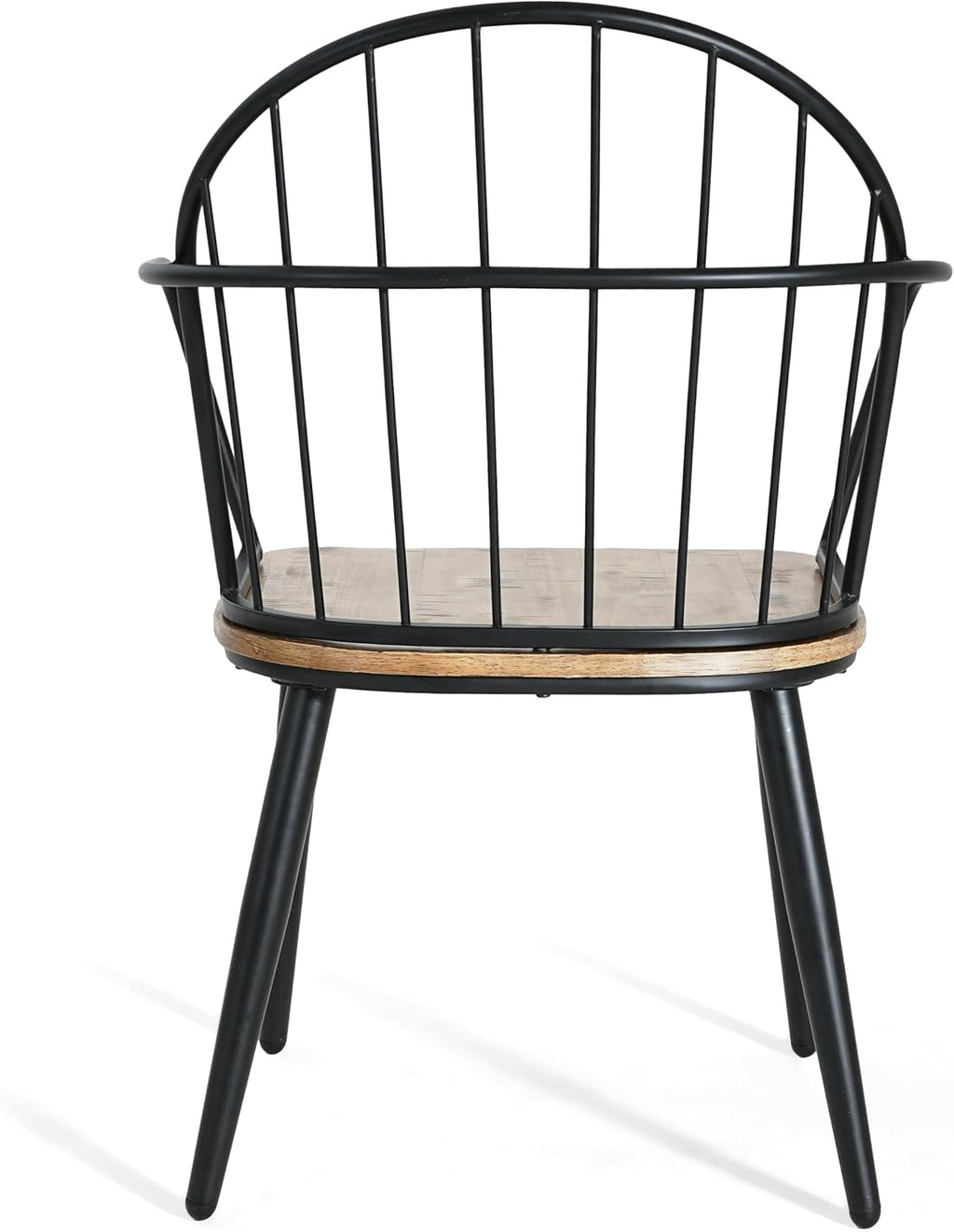 Christopher Knight Home Drats Dining Chairs Set of 2, Accent Dining Chair, Birch Finish Seating Kitchen Chair, Bucket Backrest Metal Frame Armchair, Industrial Dining Chair for Dining Room, Natural