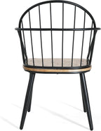 Christopher Knight Home Drats Dining Chairs Set of 2, Accent Dining Chair, Birch Finish Seating Kitchen Chair, Bucket Backrest Metal Frame Armchair, Industrial Dining Chair for Dining Room, Natural