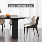 Guyii 62.99" Dining Table Set with 4 Chairs, Modern Kitchen Table Set, Indoor Dining Table for Kitchen, Bar, Living Room, Breakfast Nook, Small Space, Black