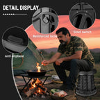 Portable Telescoping Stool, Retractable Folding Stool for Camping Garden Fishing Hiking Travel BBQ, Adjustable Collapsible Stools Max Load 400lbs