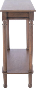 SAFAVIEH Furniture - Tinsley Rectangle Console Table - Brown - Solid Wood - Farmhouse Turned-Leg Design - Ideal for Entryway, Living Room, Hallway, 28"W x 11.75"D x 28"H (CNS5724C)