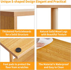 Aibiju 3-Tiered S-Shaped Side Table for Small Spaces, Freestanding Side Table, Sofa End Table, Narrow End Table, Suitable for Bedrooms Living Rooms Study Room, Natural Wood Color YD-ST003N