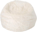 Christopher Knight Home Laraine Furry Glam White Faux Fur 3 Ft. Bean Bag, Small