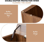 Storage Chest, 43'' Wood Storage Trunk with Flip-Top, Farmhouse Wooden Shoe Storage Bench for Hallway, Bedroom, Living Room, Walnut