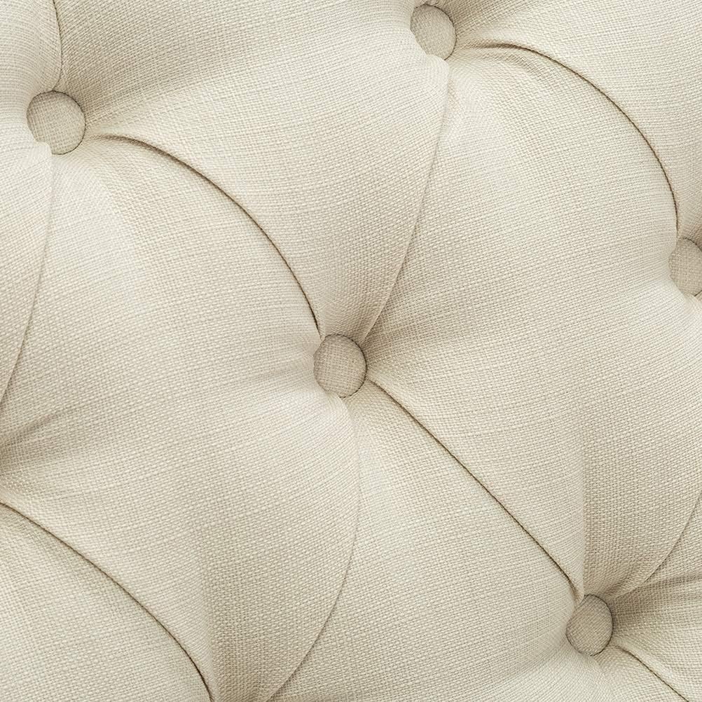 Andeworld Modern Tufted Button Back Upholstered Loveseat for Dining Room Hallway or Entryway Seating,Ivory